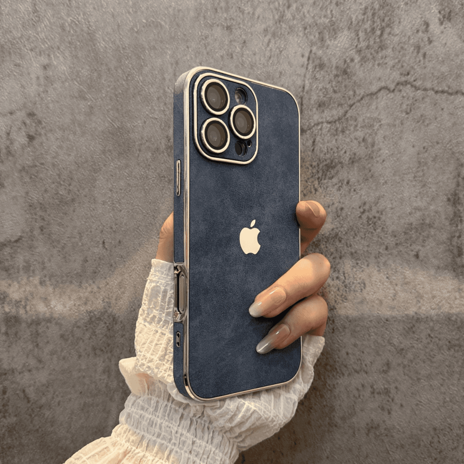 New suede lens protection case for iPhone