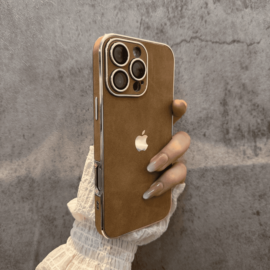 New suede lens protection case for iPhone