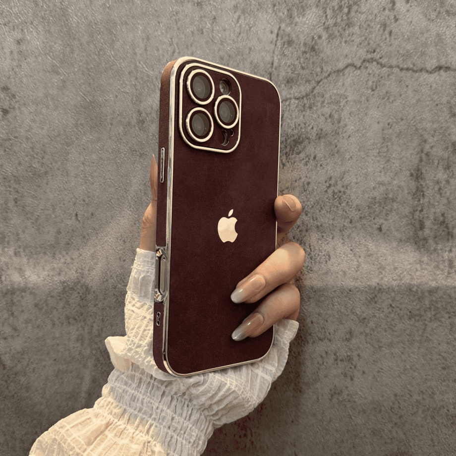 New suede lens protection case for iPhone