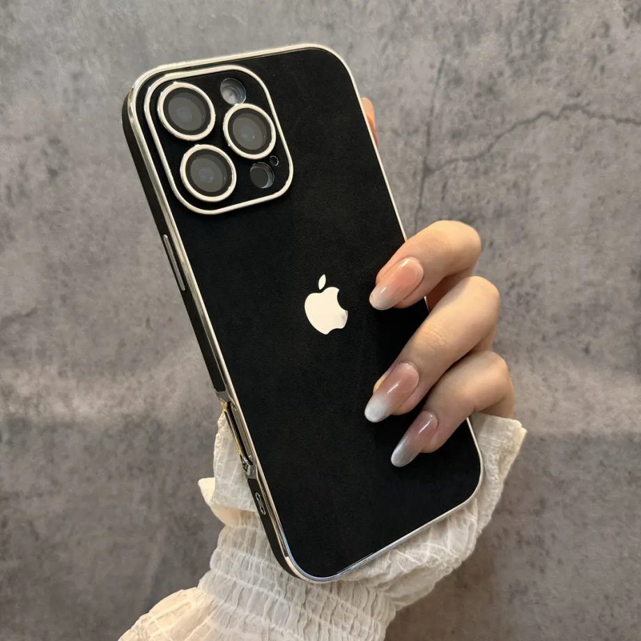 New suede lens protection case for iPhone
