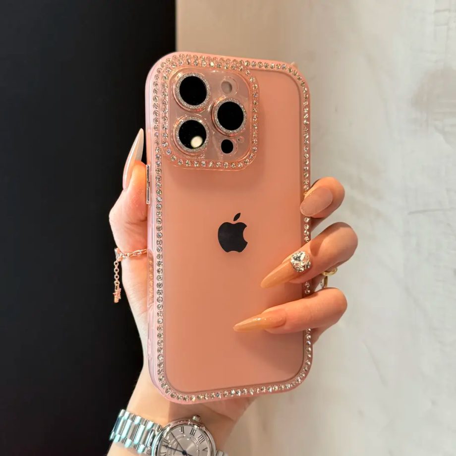 New double-sided diamond-embedded case for iPhone