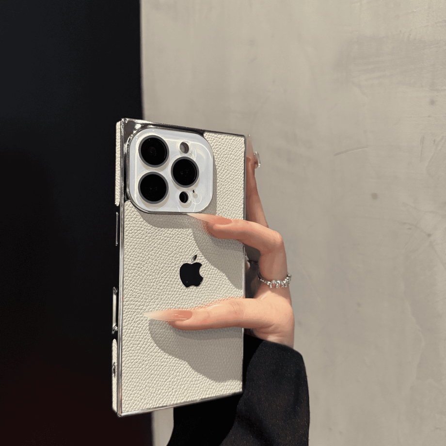Square lychee patterned case for iPhone