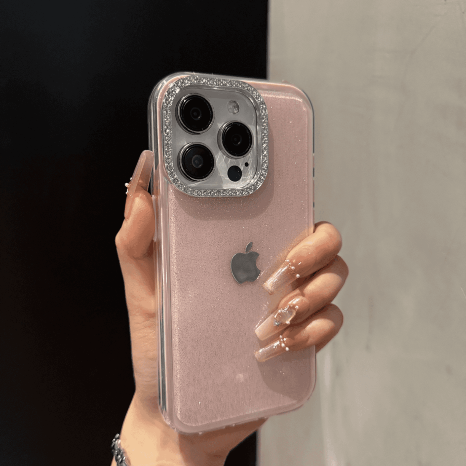 High-quality  large-hole shimmering case for iPhone