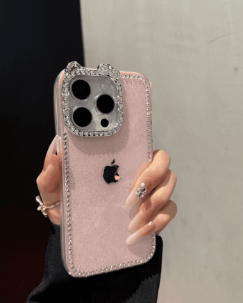 Premium Glitter Cat Ear Lens Case for iPhone
