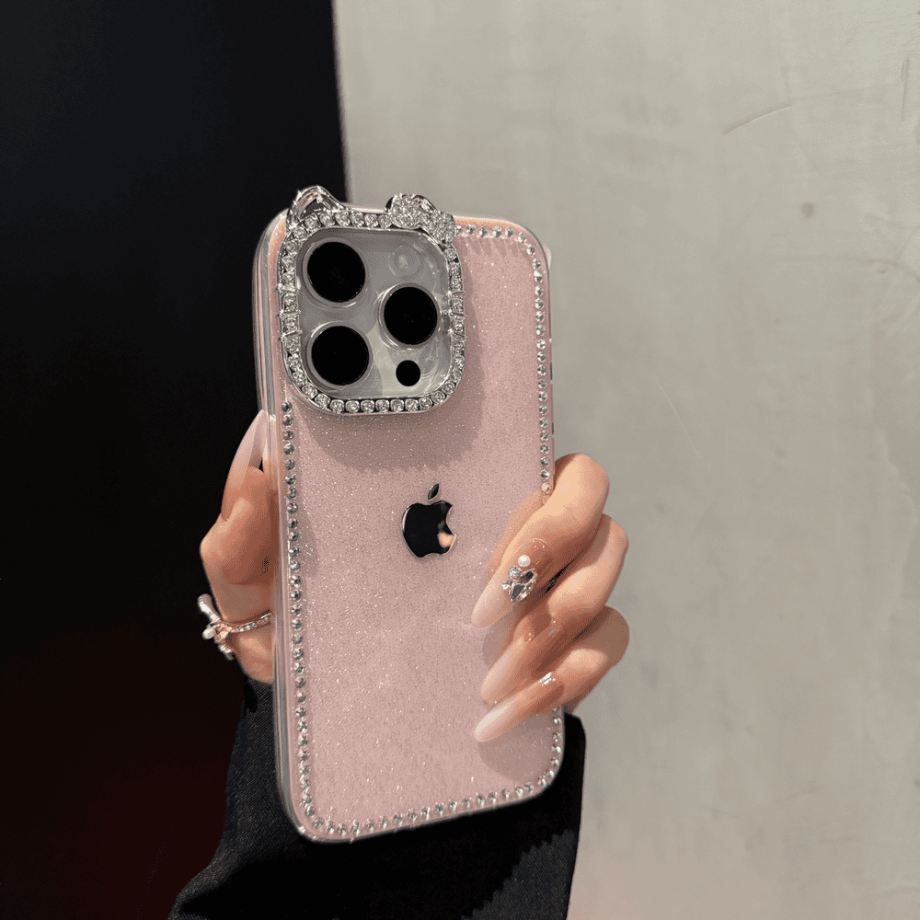 Premium Glitter Cat Ear Lens Case for iPhone