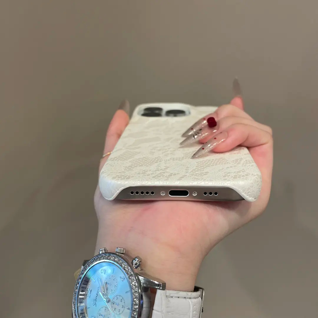 Premium Lace-patterned Half-cover Case for iPhone - Image 3