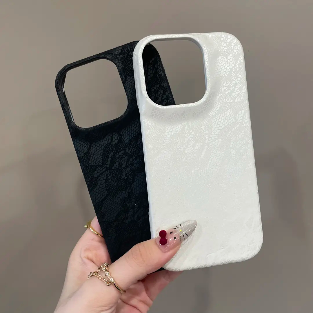Premium Lace-patterned Half-cover Case for iPhone - Image 2