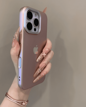 Large-hole lens  electroplated case for iPhone