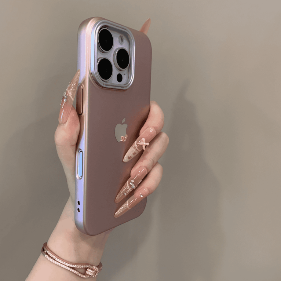 Large-hole lens  electroplated case for iPhone