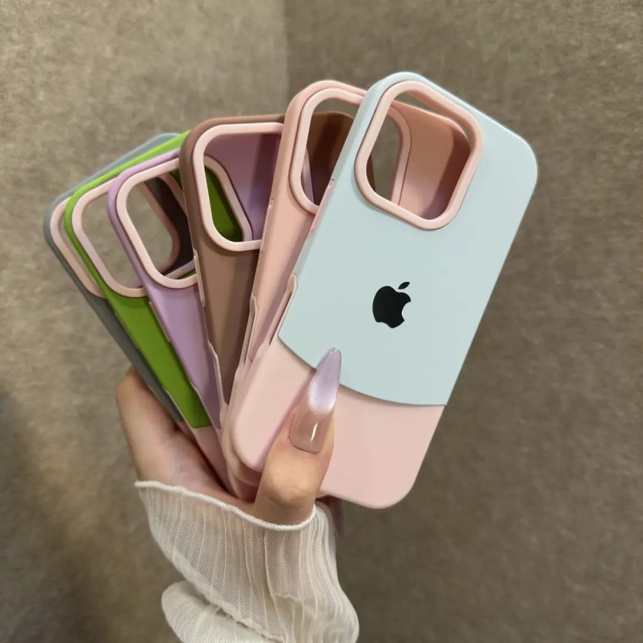 High - appearance Stitched contrast color case for iPhone