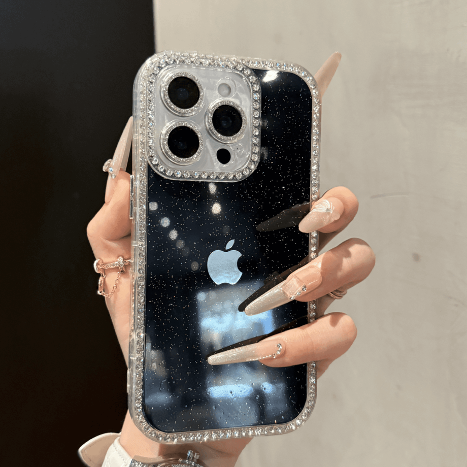 Double-sided Rhinestone and Glitter Case for iPhone