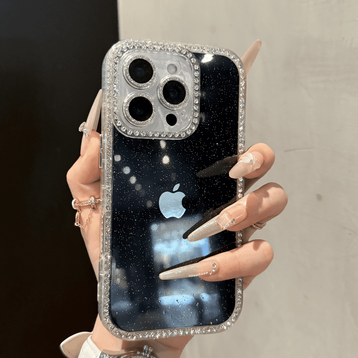 Double-sided Rhinestone and Glitter Case for iPhone - Image 6