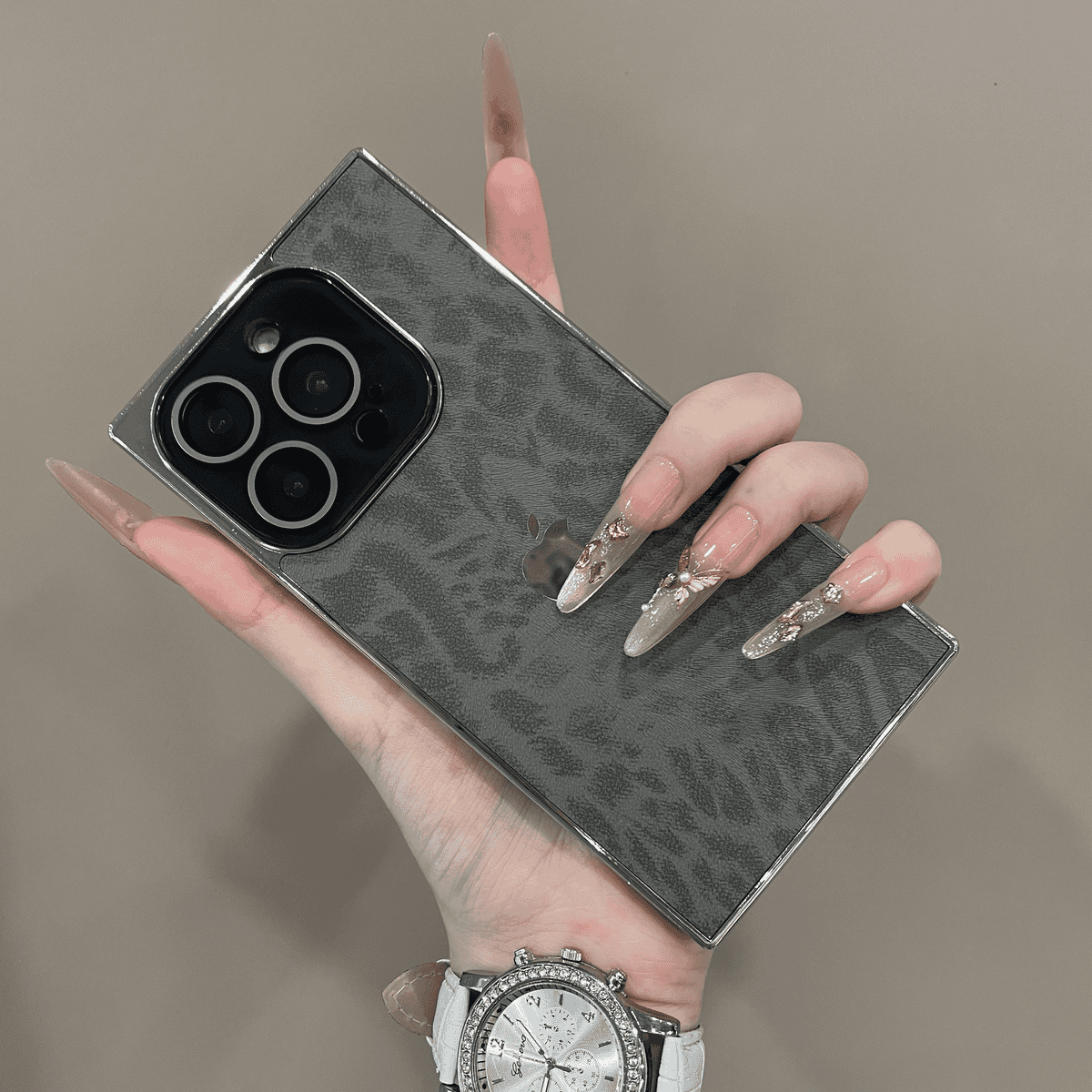 New leopard print square case for iPhone - Image 2