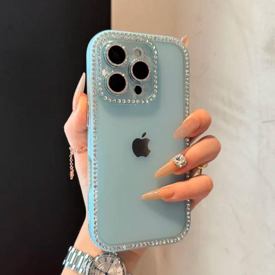 New double-sided diamond-embedded case for iPhone