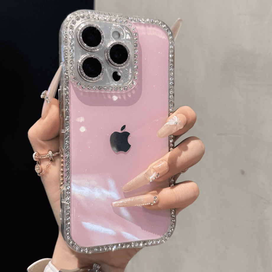 Double-sided Rhinestone and Glitter Case for iPhone