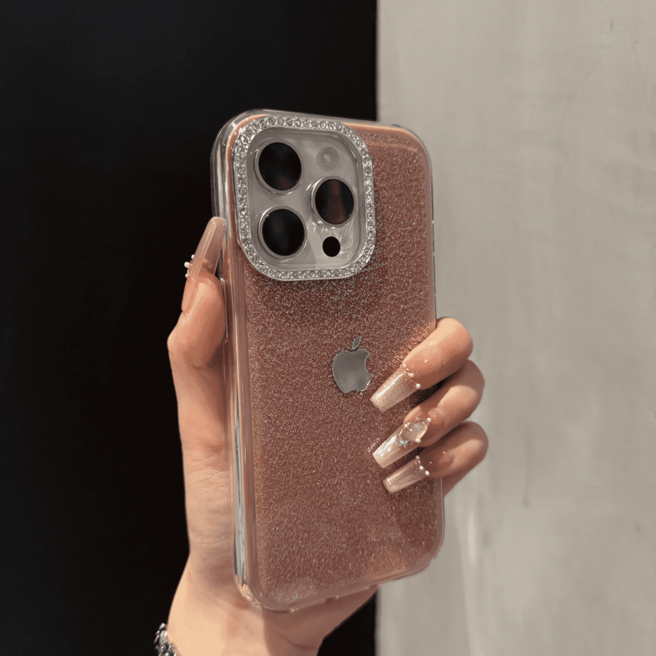 High-quality  large-hole shimmering case for iPhone