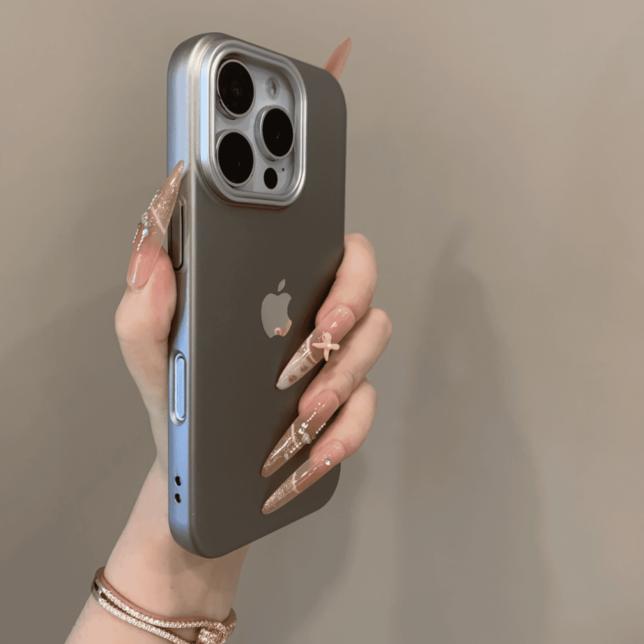 Large-hole lens  electroplated case for iPhone