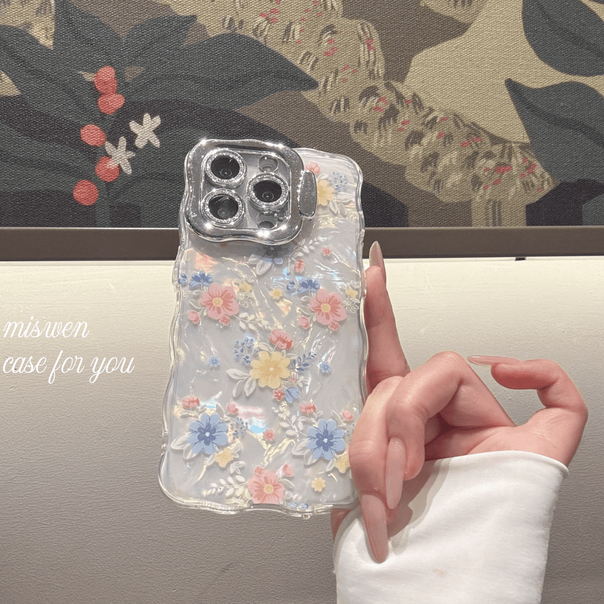 Full-Screen Floral Phone Case with Lens Protection & Kickstand - Image 4