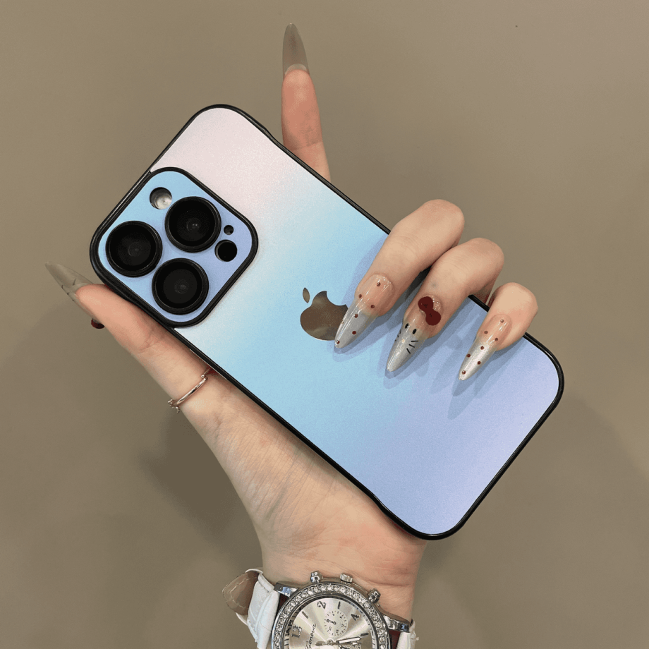 Gradient Borderless Lens Protection Case for iPhone