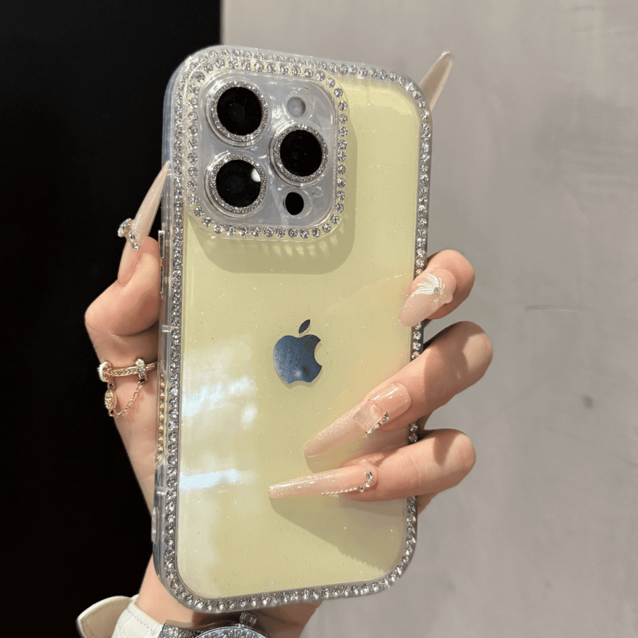 Double-sided Rhinestone and Glitter Case for iPhone