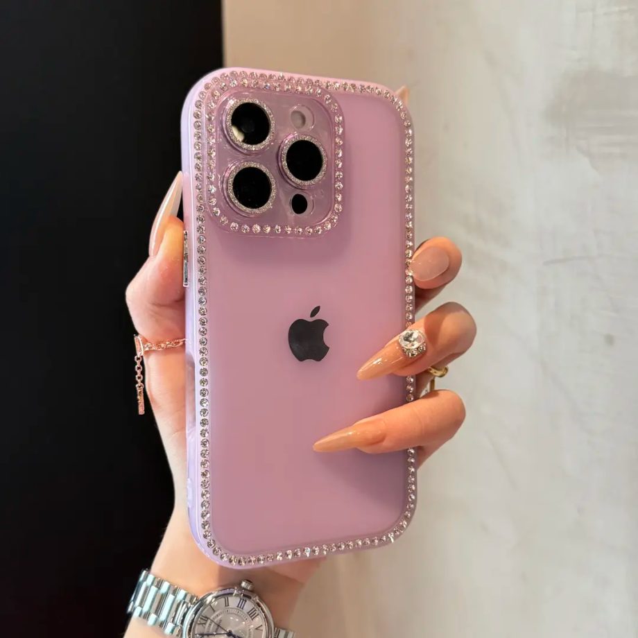 New double-sided diamond-embedded case for iPhone