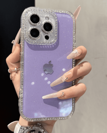 Double-sided Rhinestone and Glitter Case for iPhone