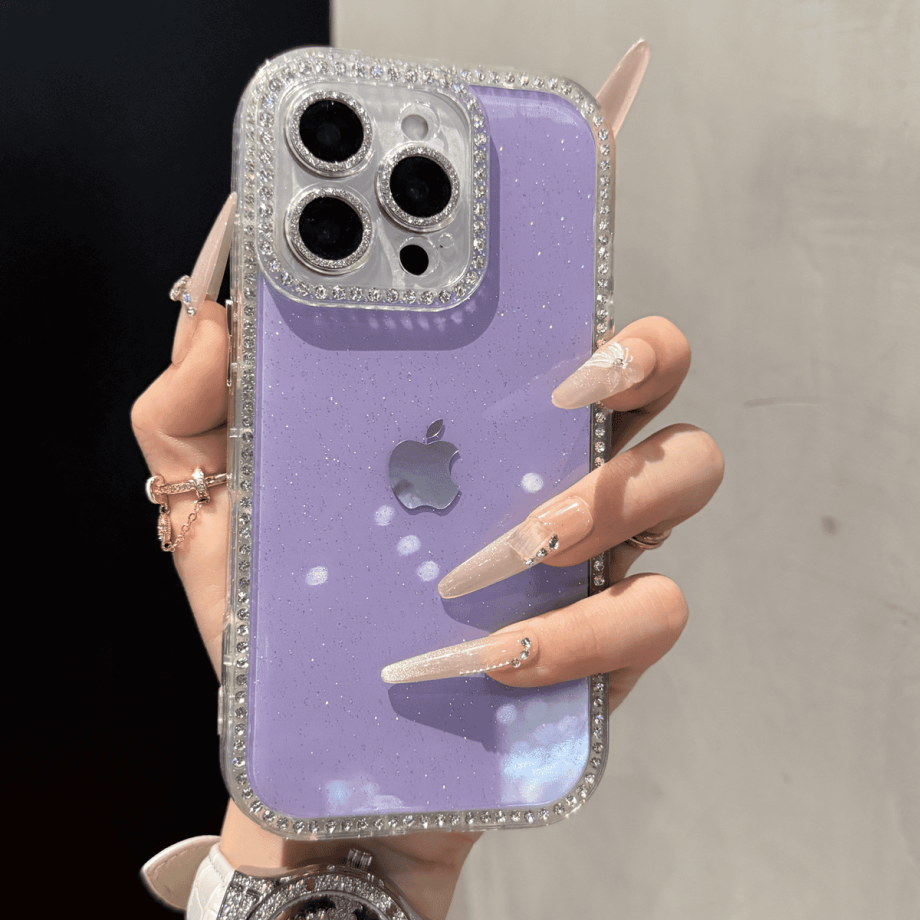 Double-sided Rhinestone and Glitter Case for iPhone