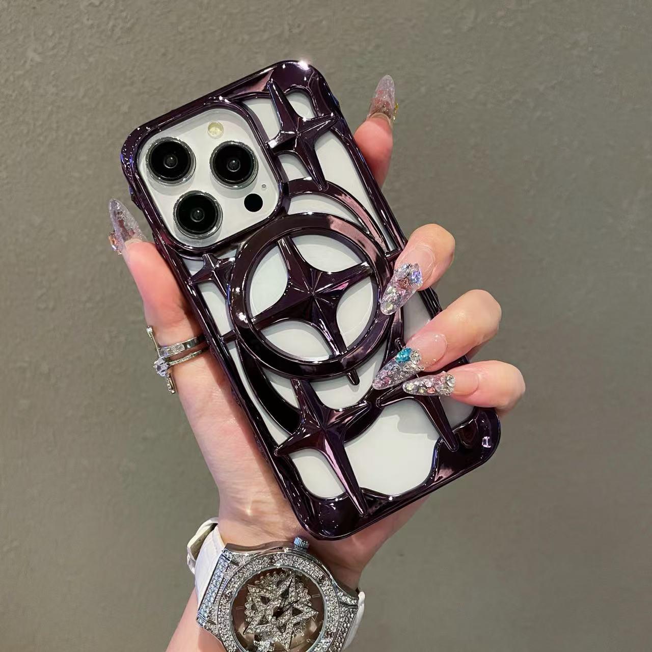 Interstellar hollowed-out heat-dissipation magnetic phone case - Image 2