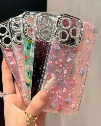 Full Camera Lens Coverage Flower Case for iPhone