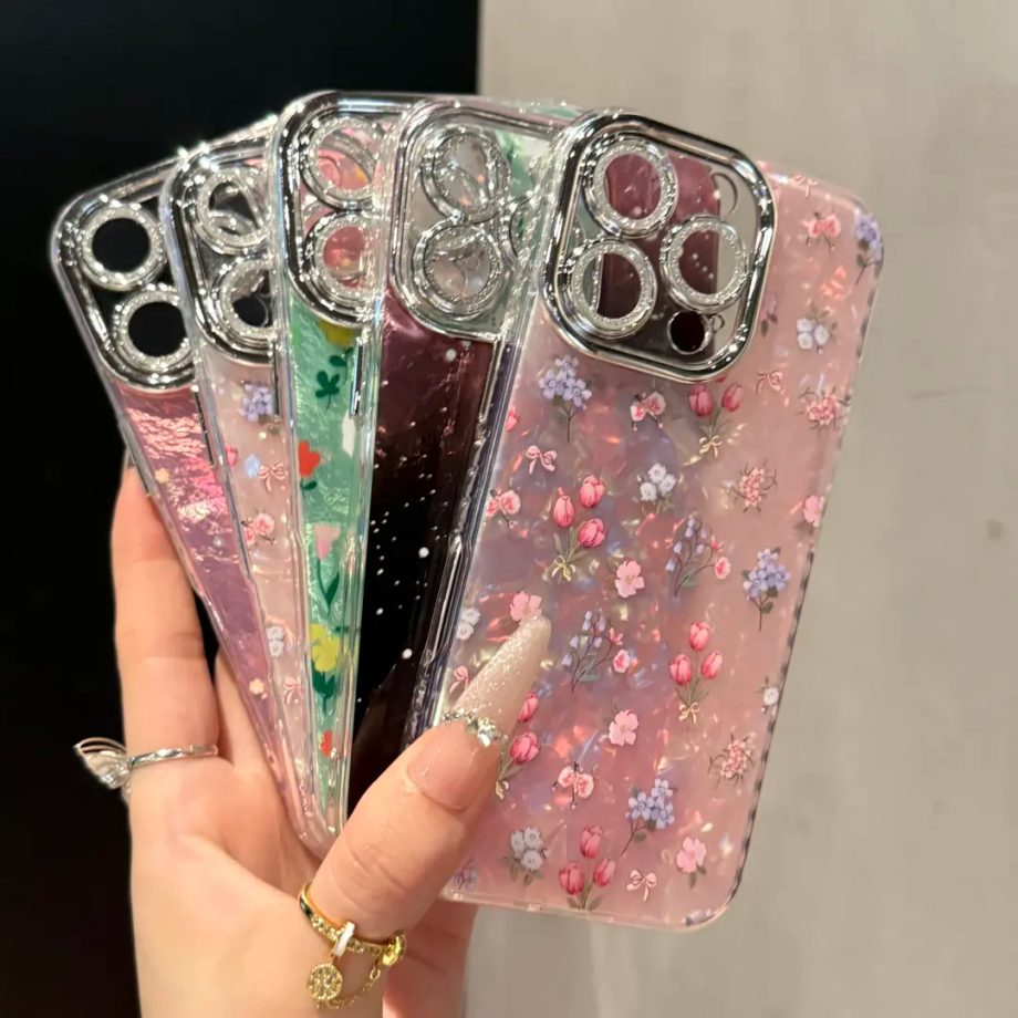 Full Camera Lens Coverage Flower Case for iPhone