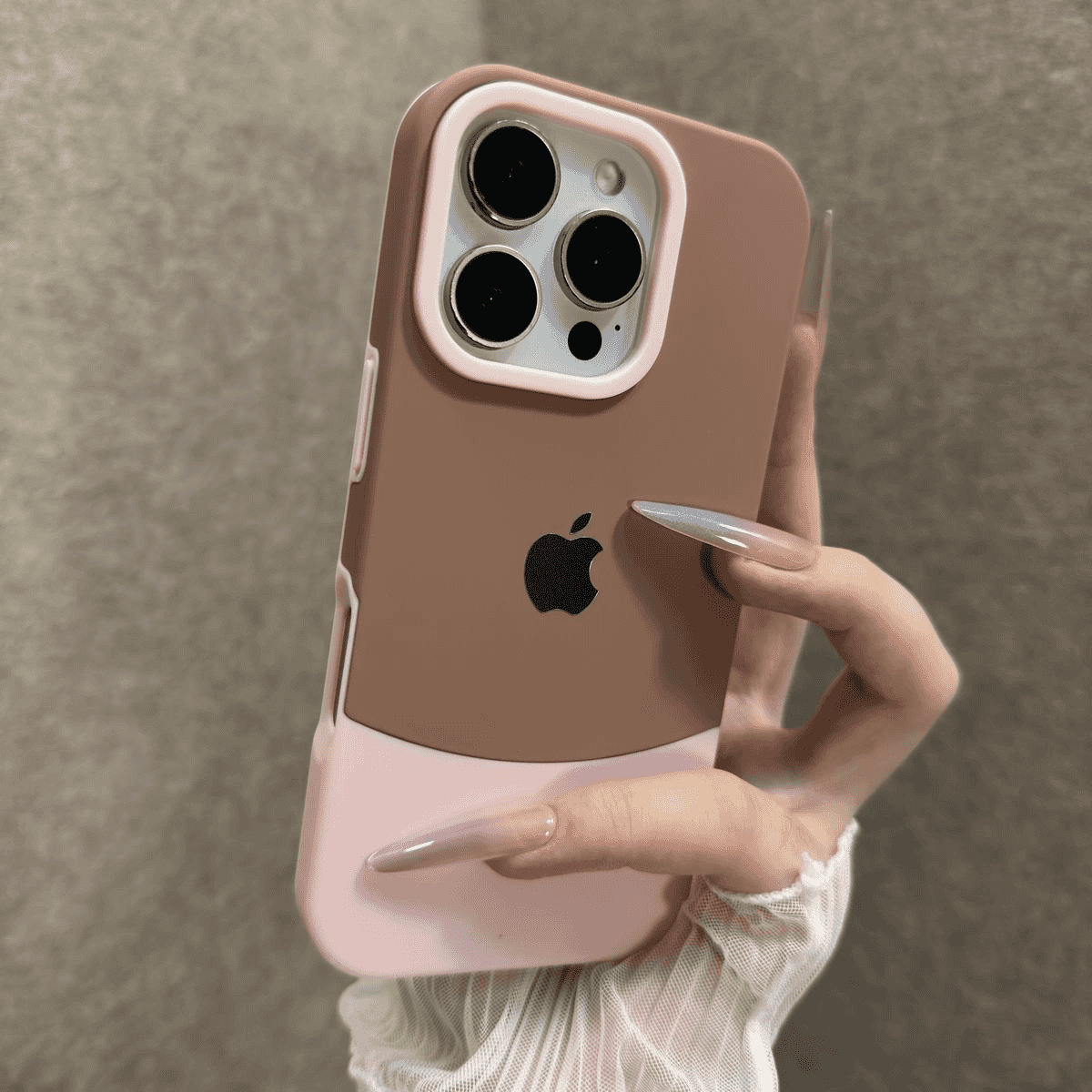 High - appearance Stitched contrast color case for iPhone - Image 4