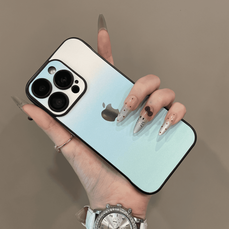 Gradient Borderless Lens Protection Case for iPhone