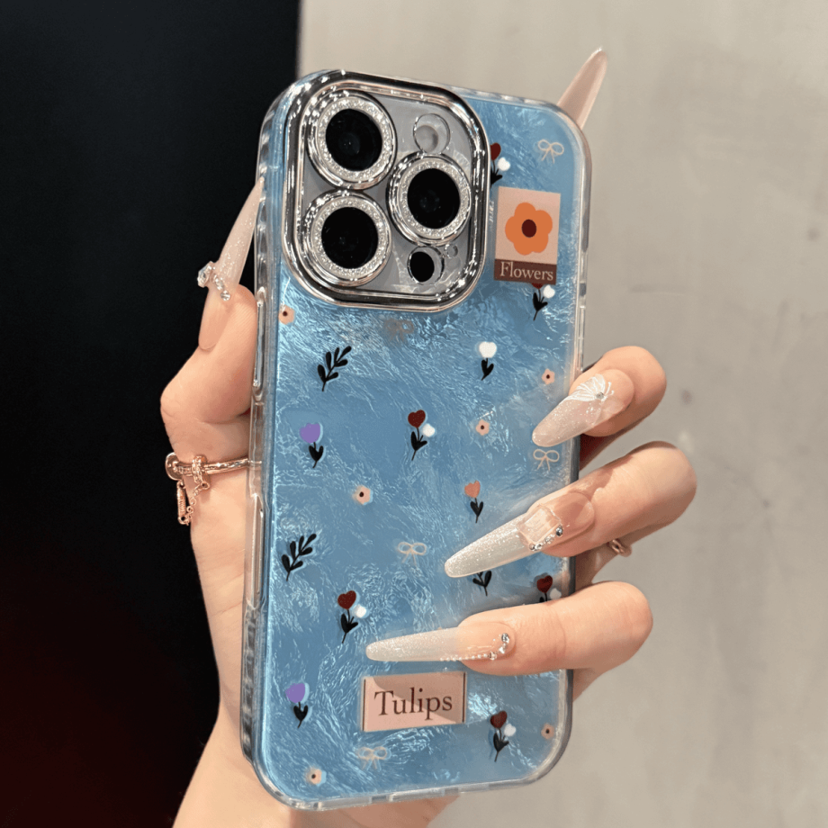 Full Camera Lens Coverage Flower Case for iPhone