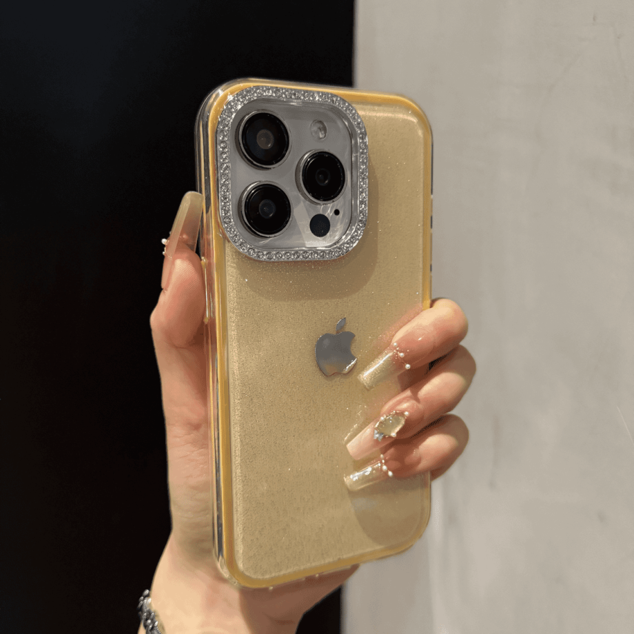 High-quality  large-hole shimmering case for iPhone