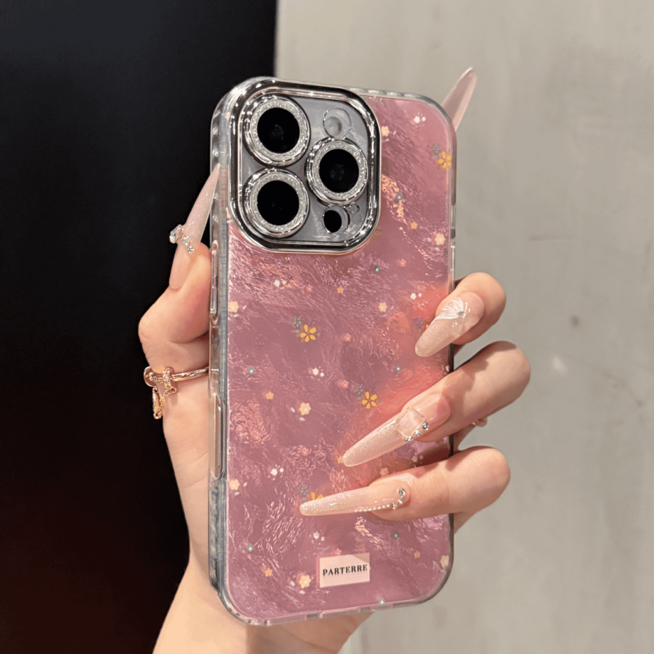 Full Camera Lens Coverage Flower Case for iPhone