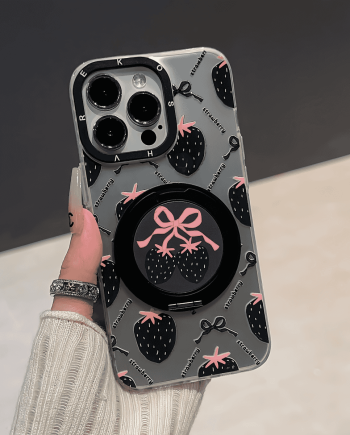 Bow and strawberry case for iPhone