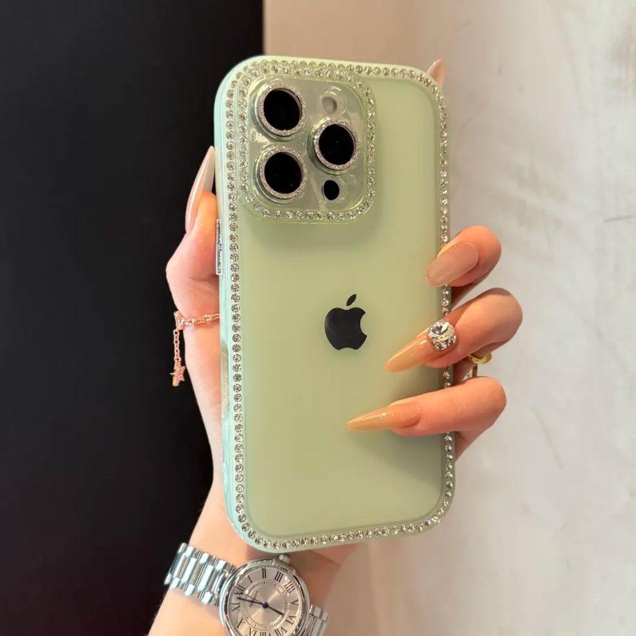 New double-sided diamond-embedded case for iPhone