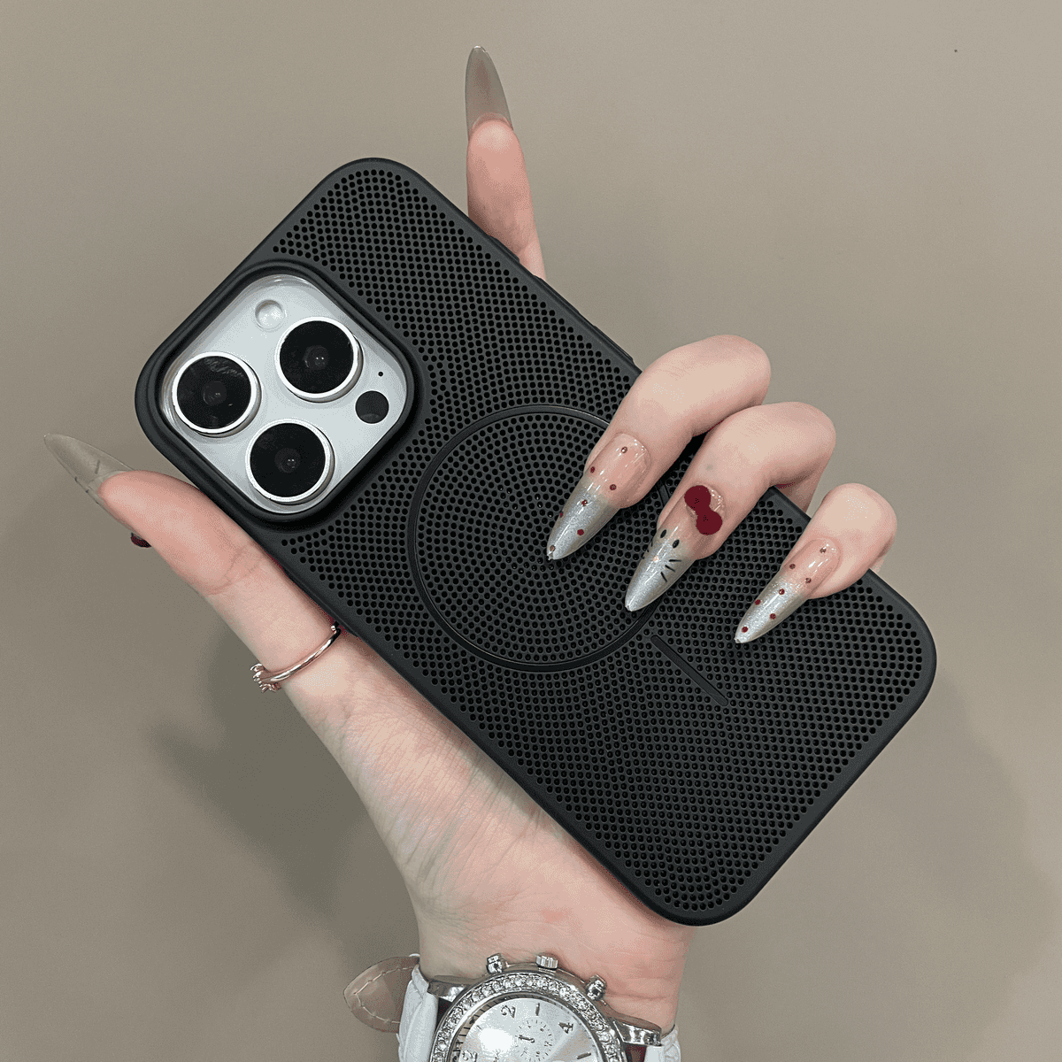 Simple Breathable Mesh Magnetic Case for iphone - Image 3