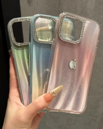 Gradient Full-coverage Snowflake Case for iPhone