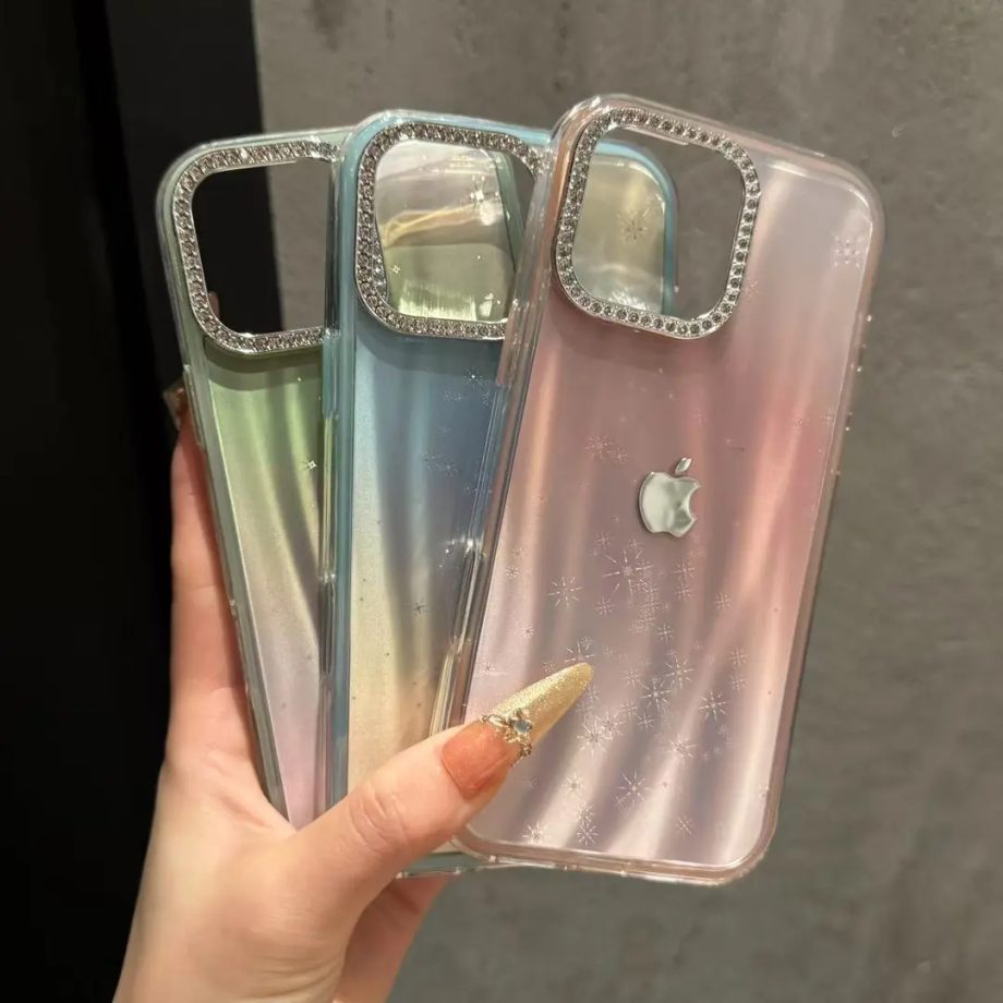 Gradient Full-coverage Snowflake Case for iPhone