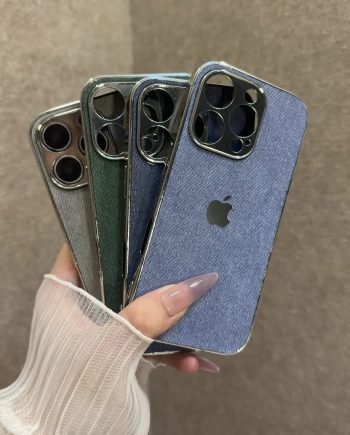 Electroplated Denim Pattern Case for iPhone