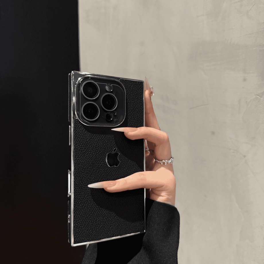 Square lychee patterned case for iPhone