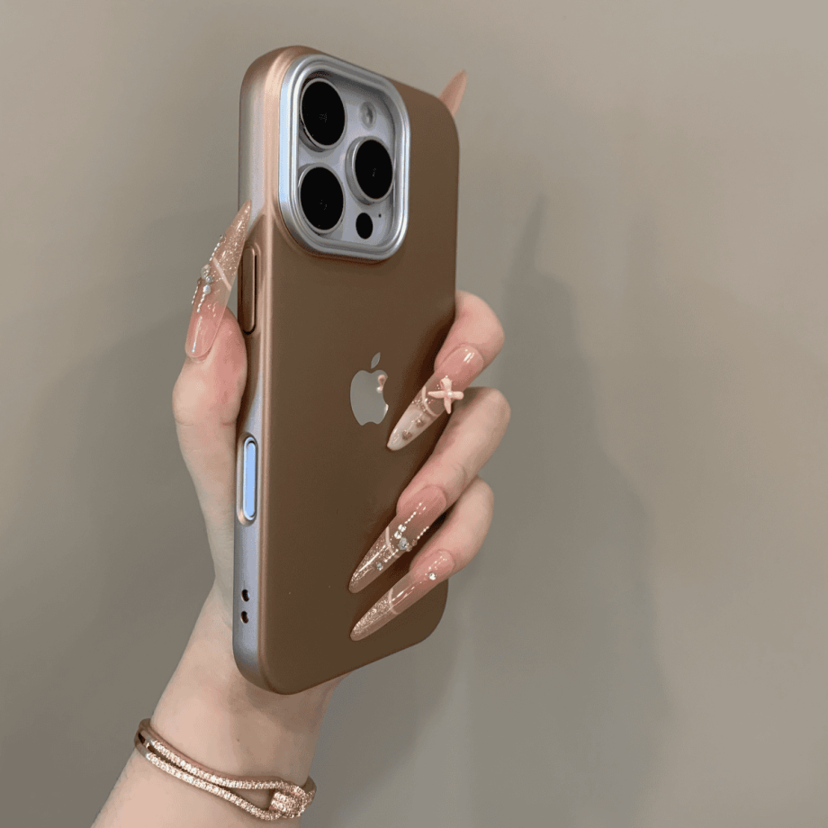 Large-hole lens  electroplated case for iPhone