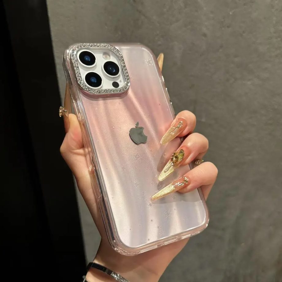 Gradient Full-coverage Snowflake Case for iPhone