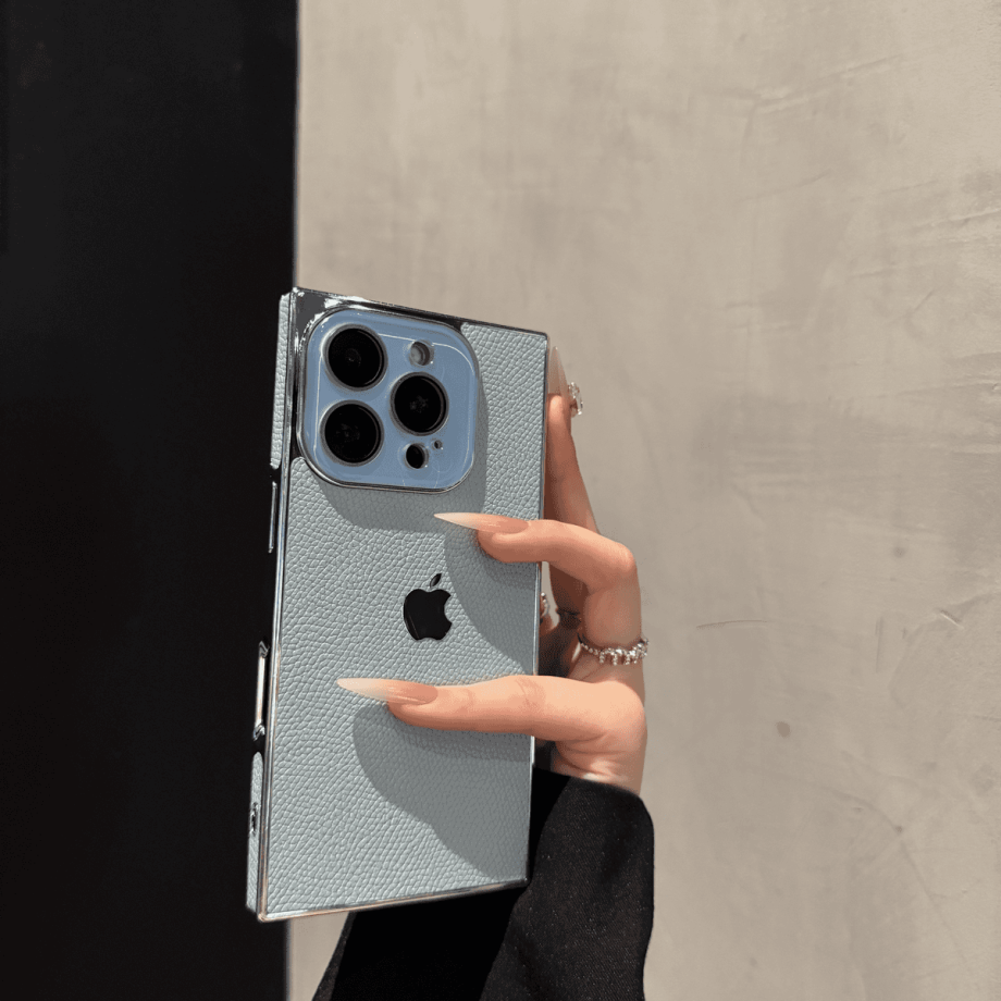 Square lychee patterned case for iPhone