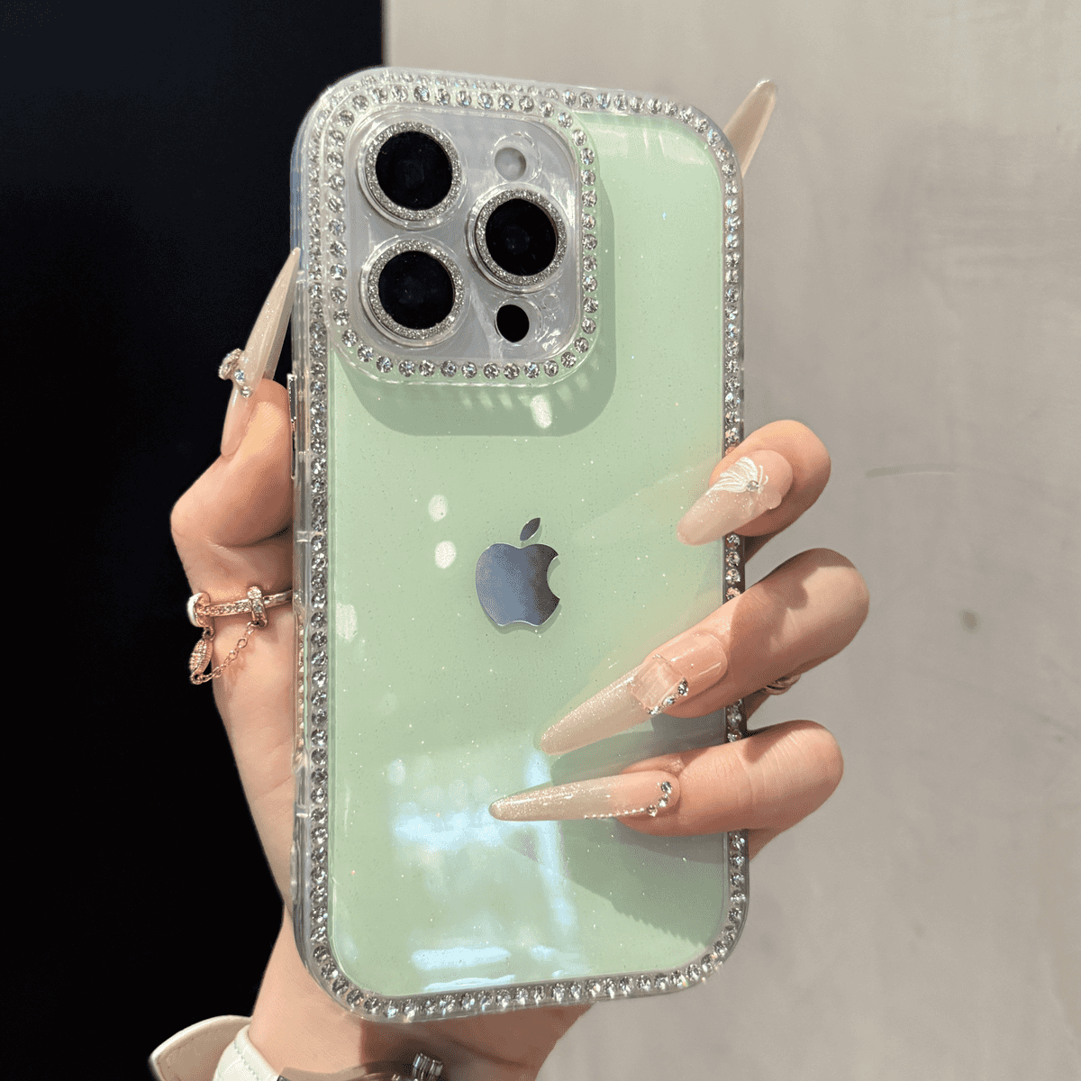 Double-sided Rhinestone and Glitter Case for iPhone - Image 8