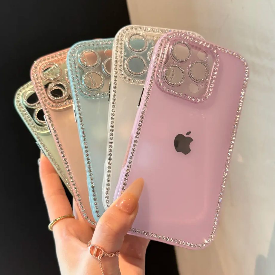 New double-sided diamond-embedded case for iPhone