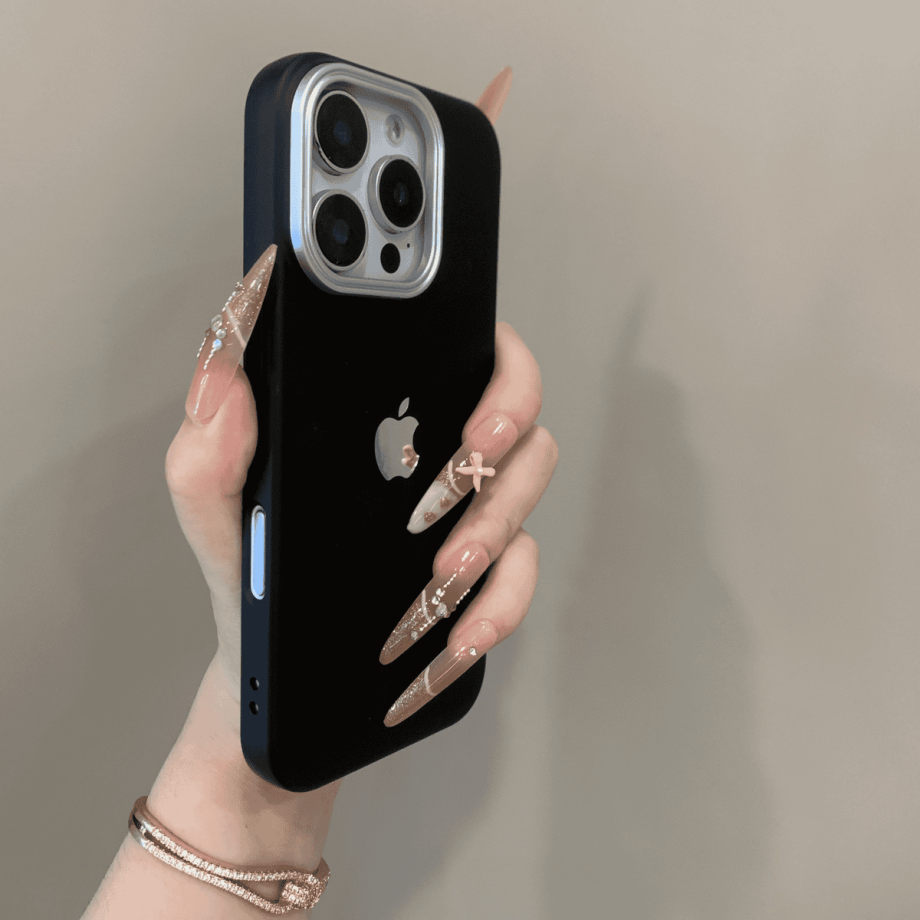 Large-hole lens  electroplated case for iPhone