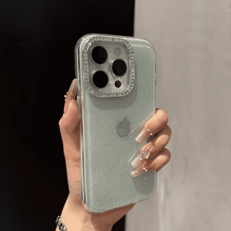 High-quality  large-hole shimmering case for iPhone