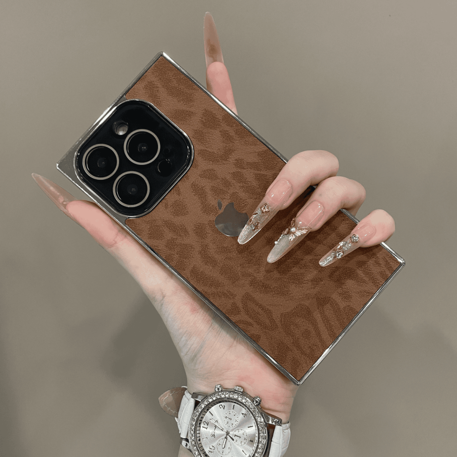 New leopard print square case for iPhone